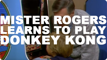 mr rogers learns to play donkey kong